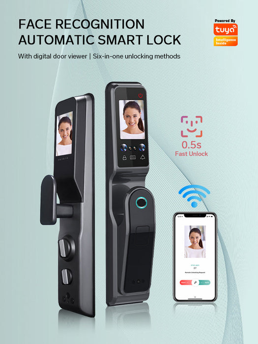 SmartUK F5 Face & Door Viewer Smart Fingerprint Door Lock